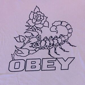 OBEY Lilac Scorpion Graphic Cotton Top